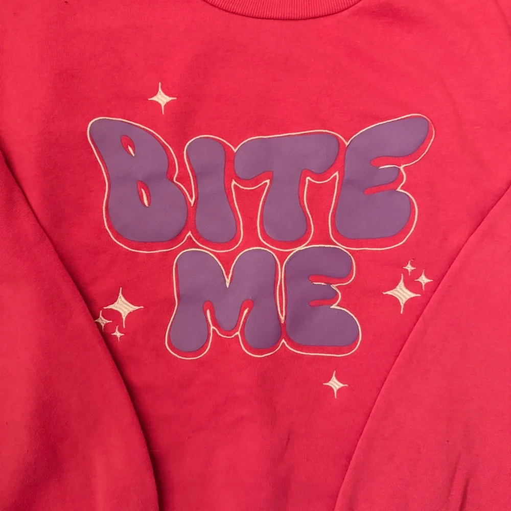 Pink 'Bite Me' Sweater - Picture 2 of 3